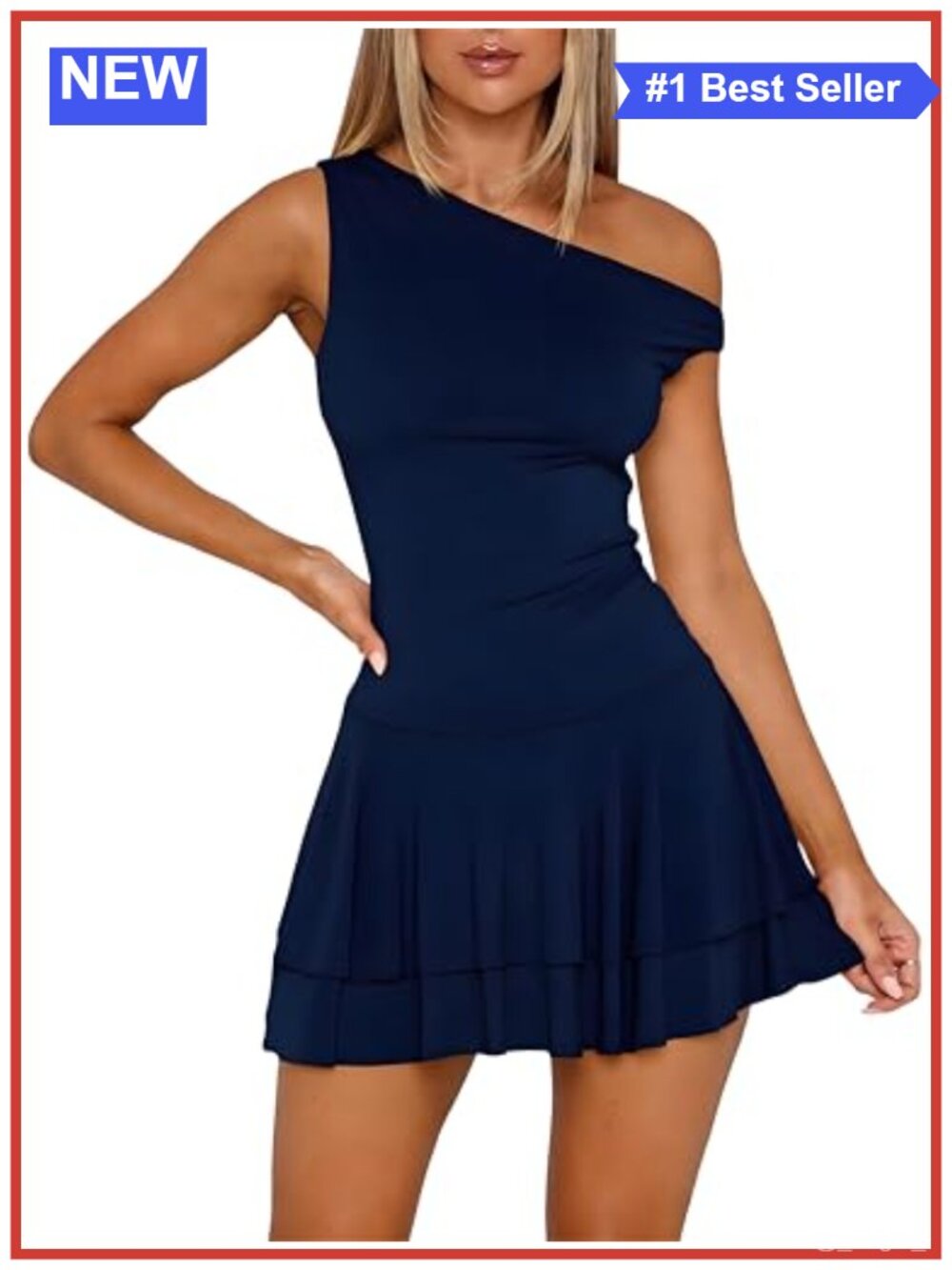 Women's Off Shoulder Bodycon Mini Dress Sleeveless Ruffle Hem Party Club